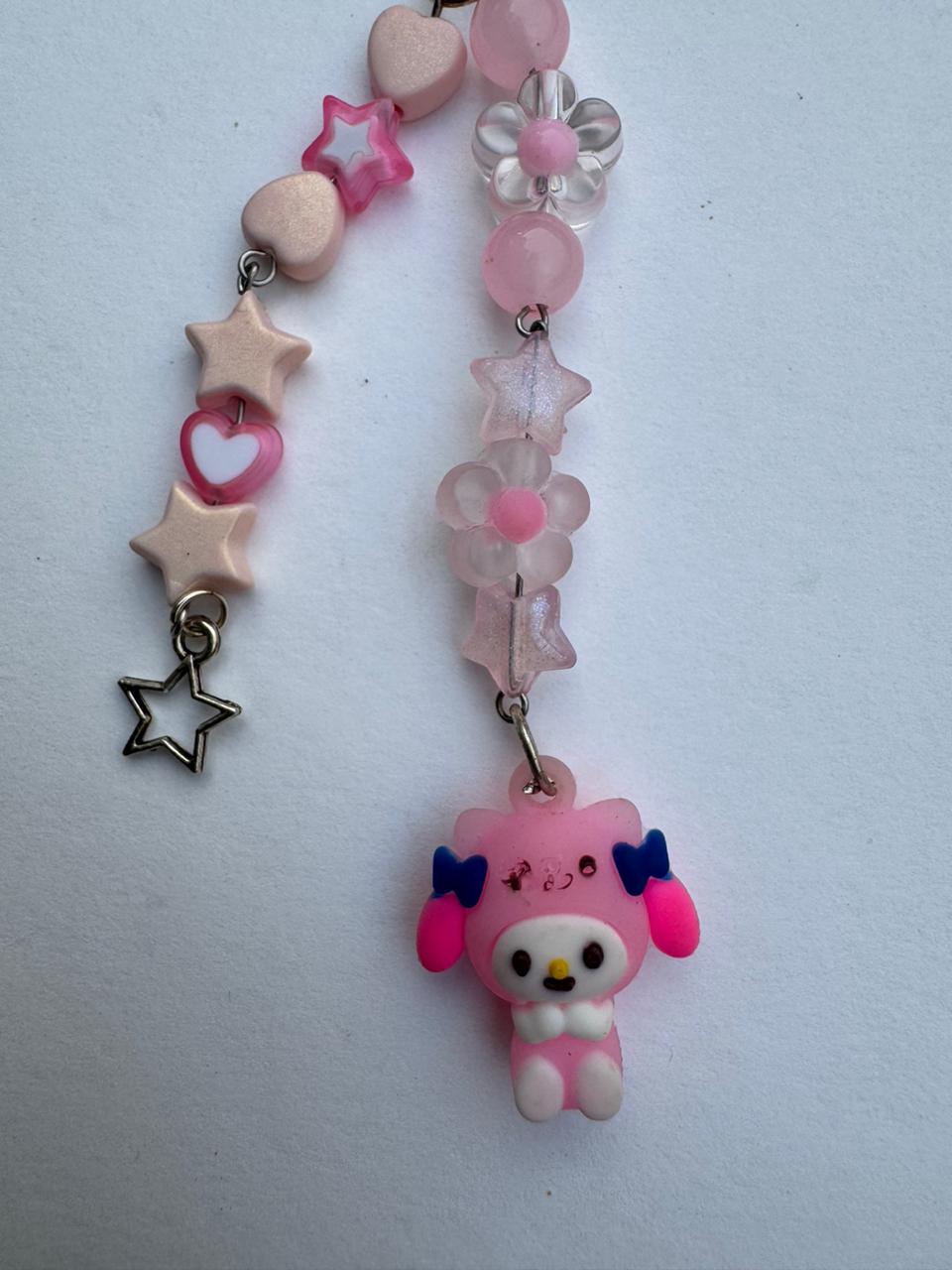 Pink Star Phone Charm