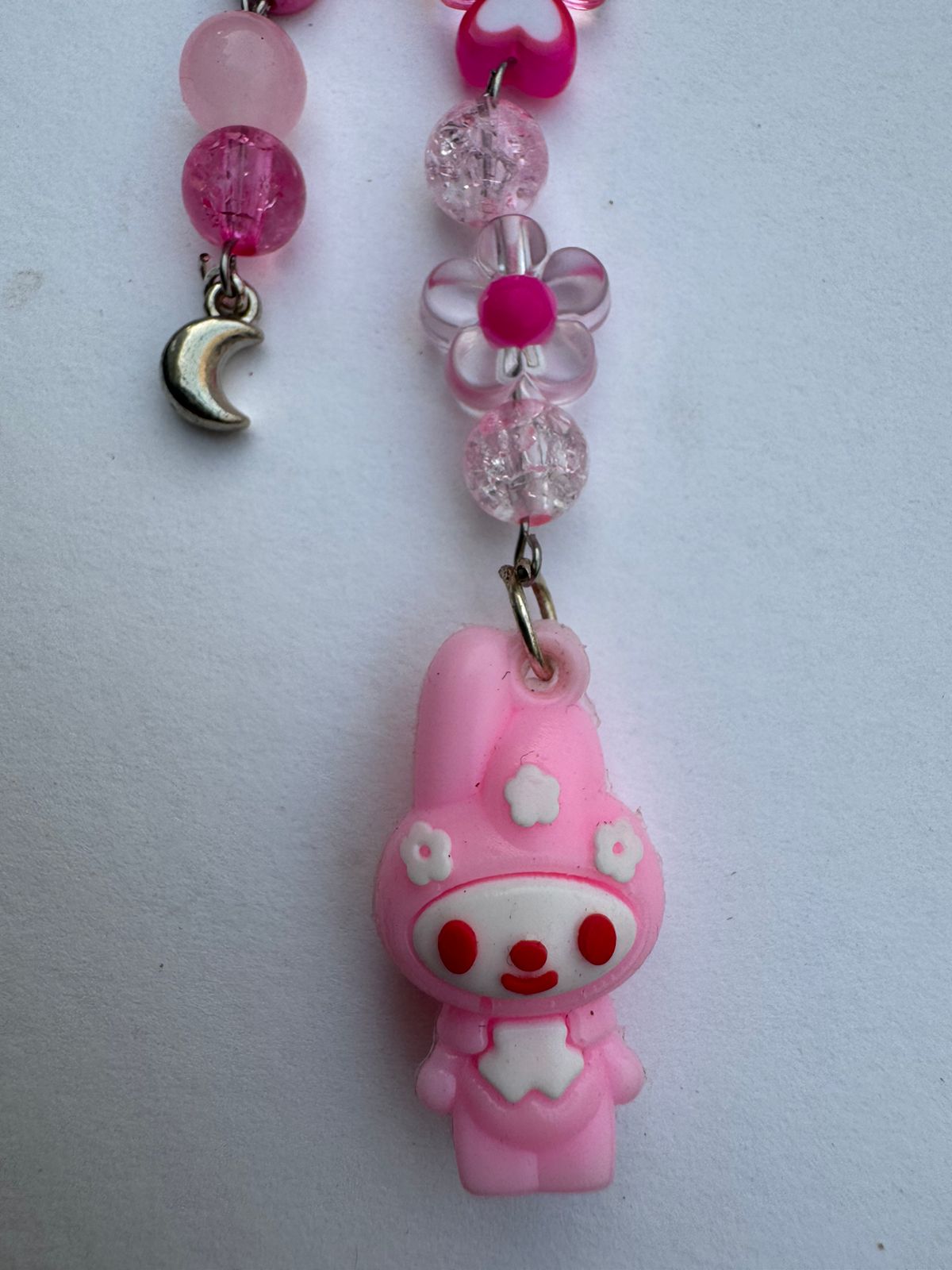 Pink Butterfly Phone Charm