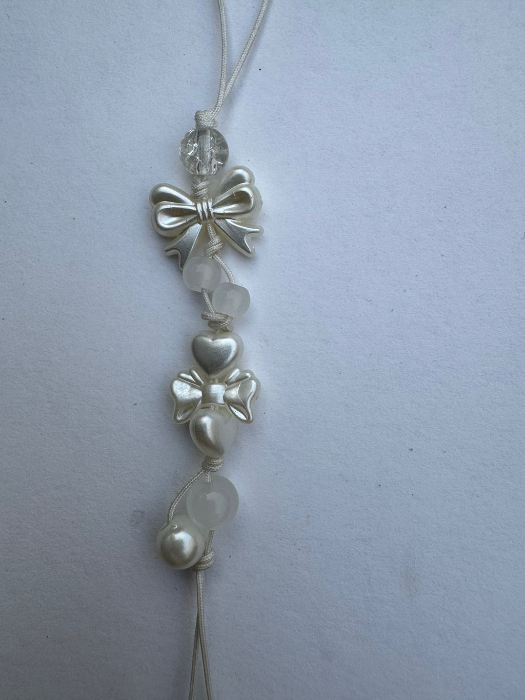 White Bell Flower Phone Charm