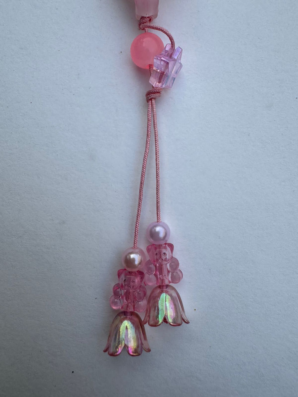 Pink Floral Phone Charm