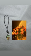 Pastel Orange Tulip Phone Charm