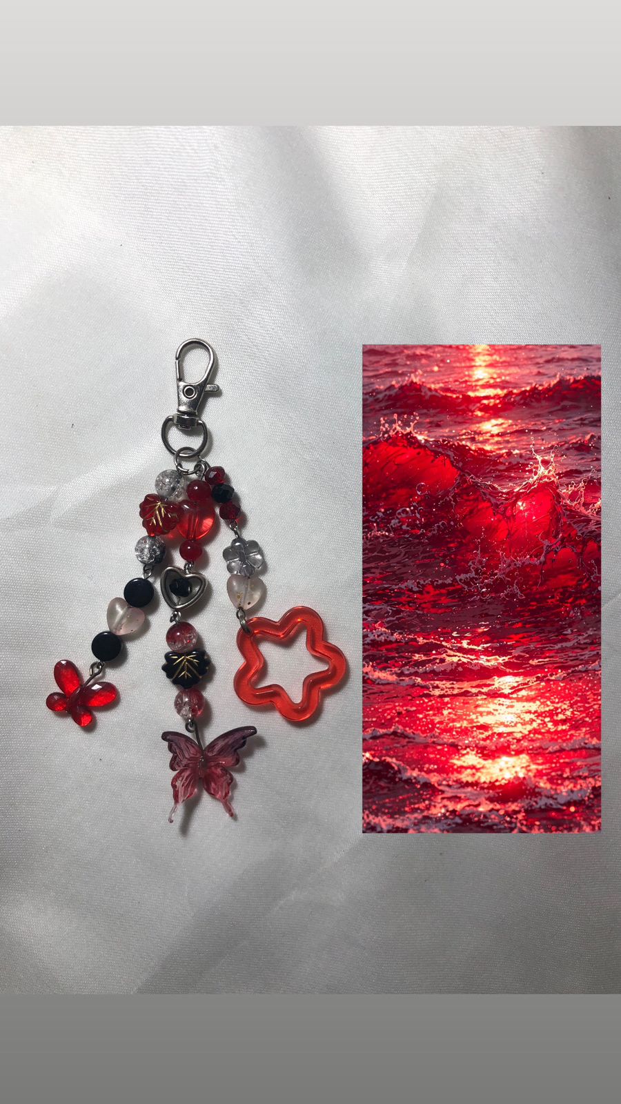 Red and Black Keychain