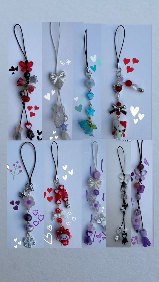 Pack of 4 Phone Charms (non repeating designs)