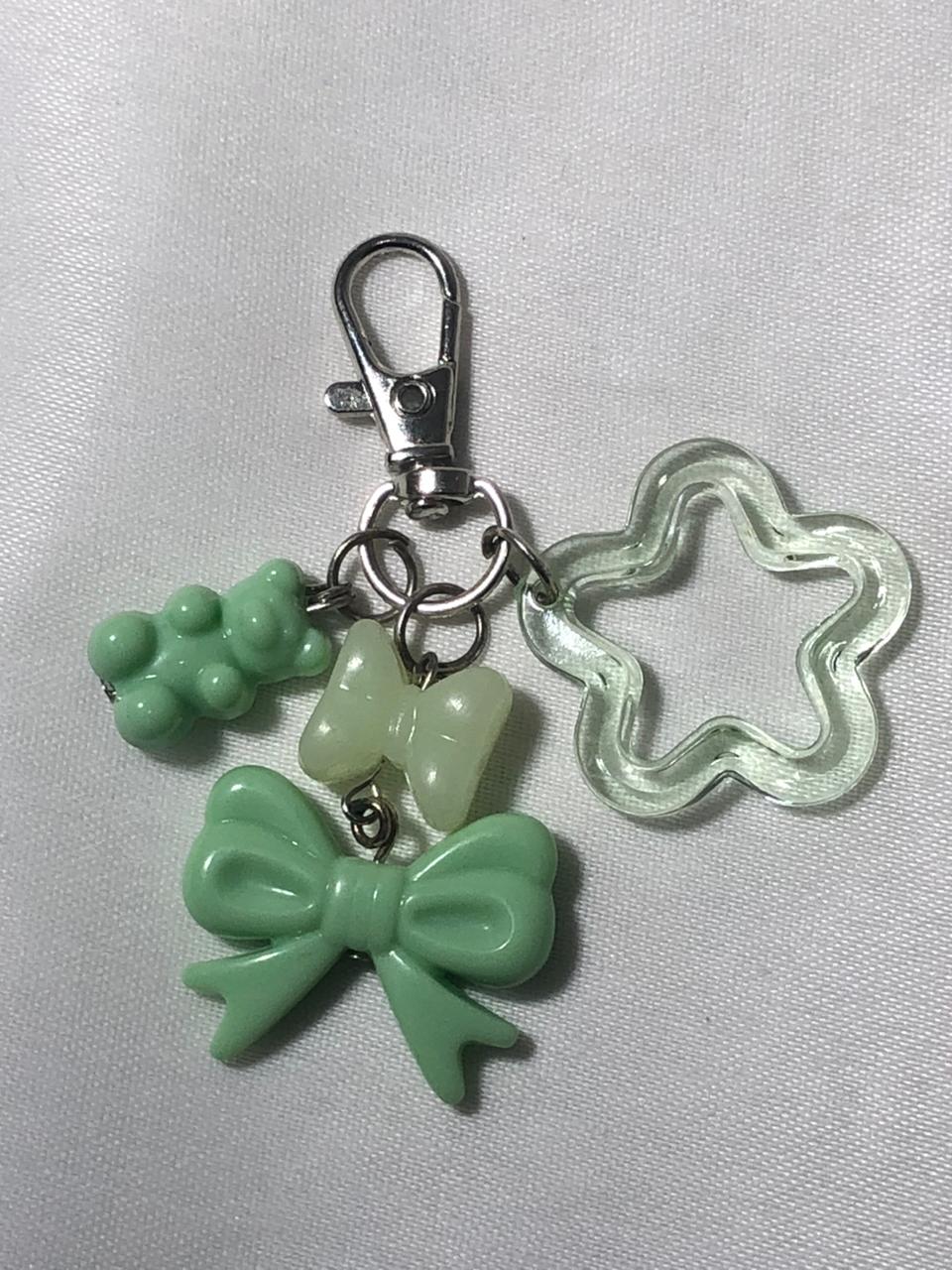 Green Bow Keychain