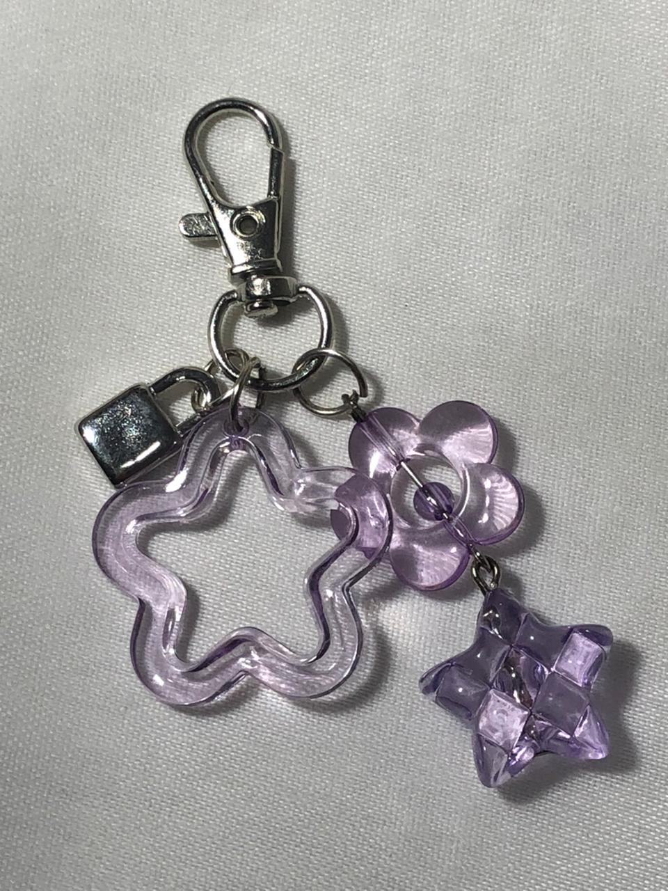 Purple Lock Keychain