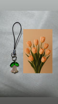 Orange Tulip Phone Charm