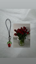 Red Tulip Phone Charm