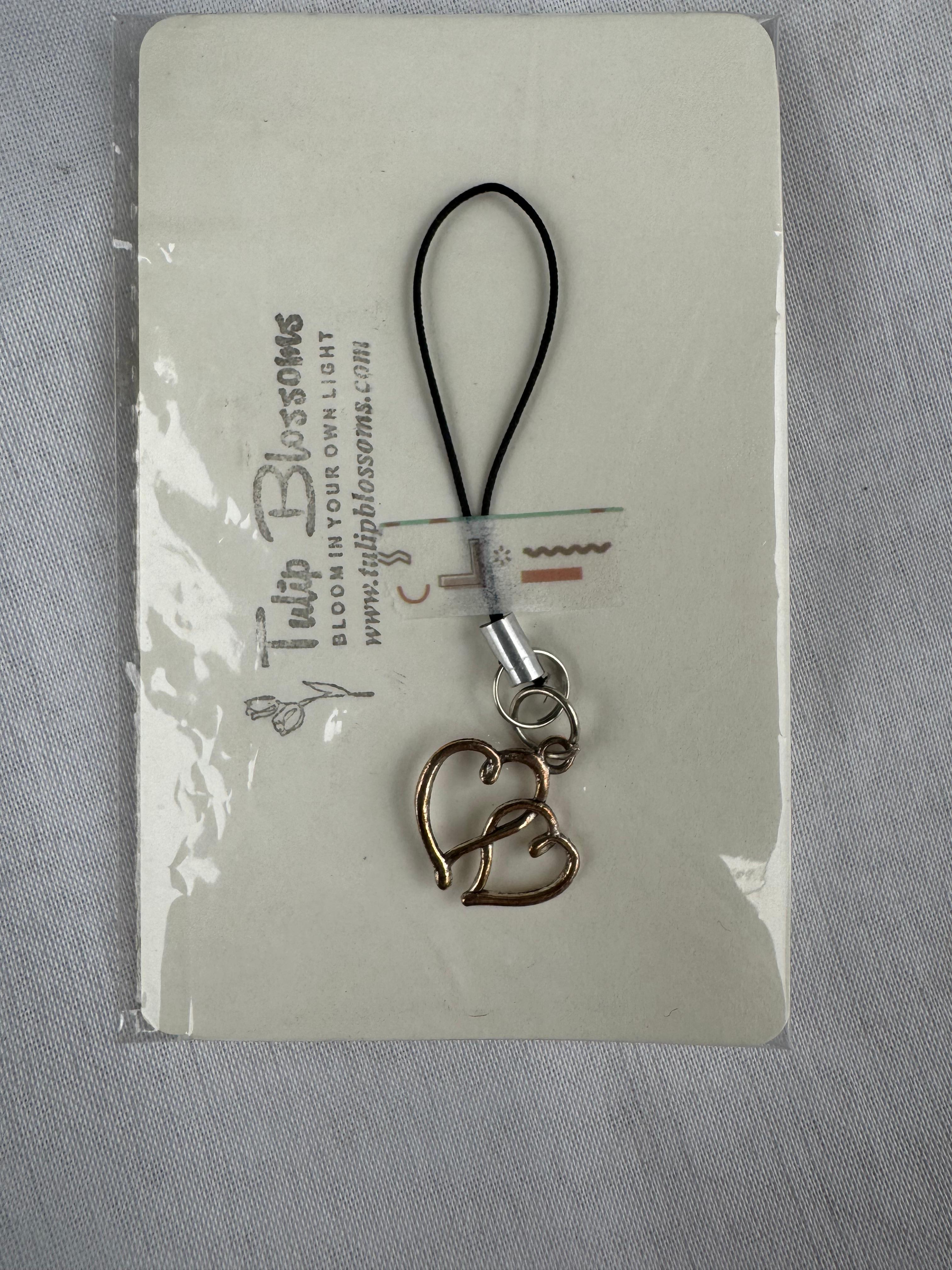 Double Hearts Phone Charm