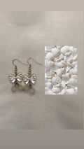 White Cherry Bow Earrings