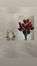 Red Bellflower Earrings