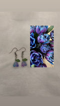 Bluish Purple Bellflower Earrings