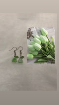 Green Bellflower Earrings