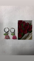 Red  Bellflower Earrings