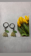 Yellow Bellflower Earrings