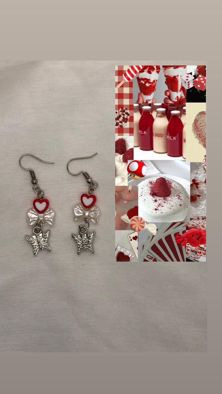 Heart Butterfly Earrings