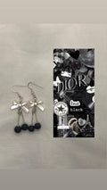 Black Bow Earrings