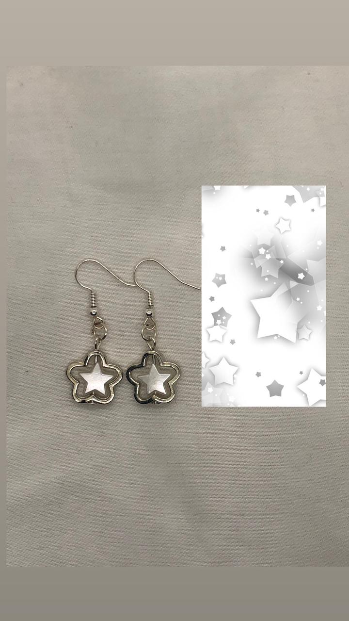 White Star Earrings