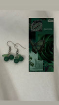 green cherry earrings