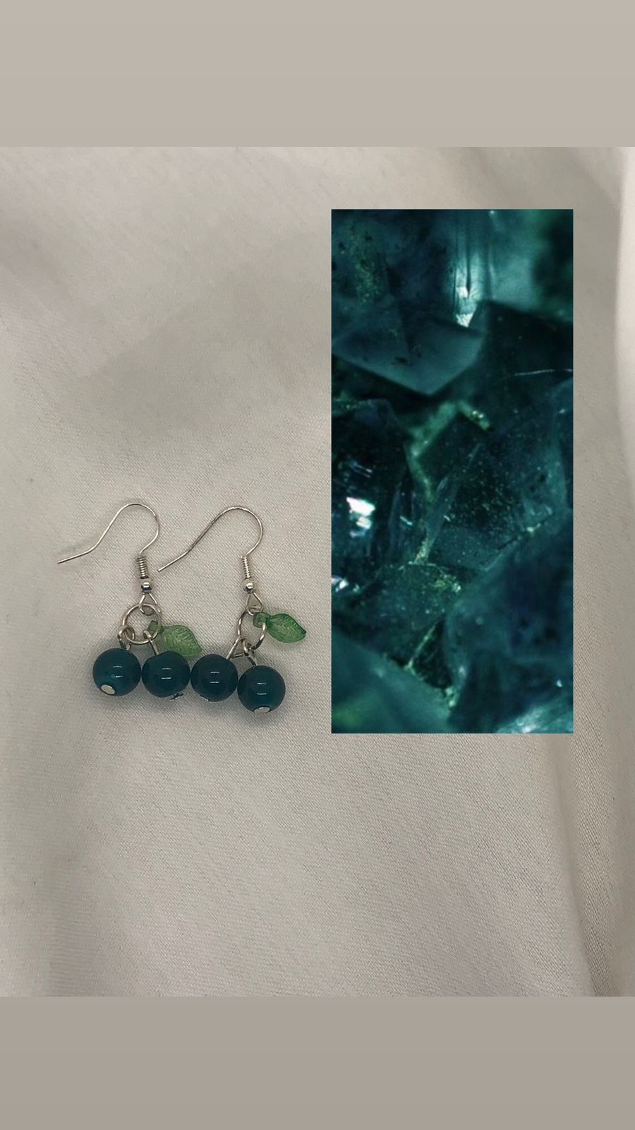 Zinc Cherry Earrings