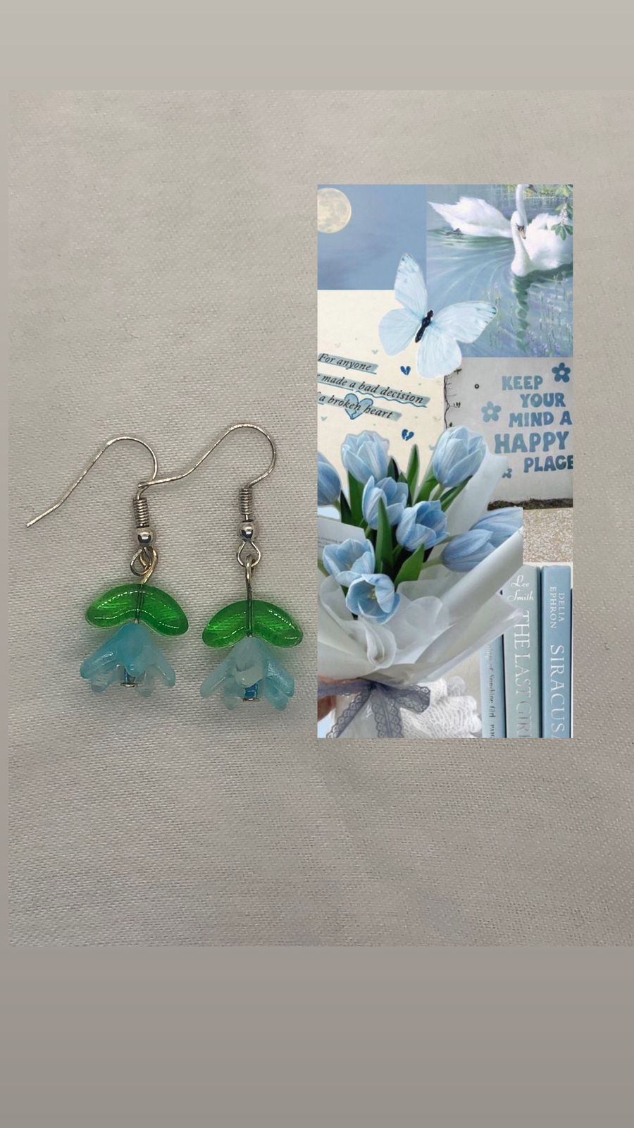 Blue Tulips Earrings