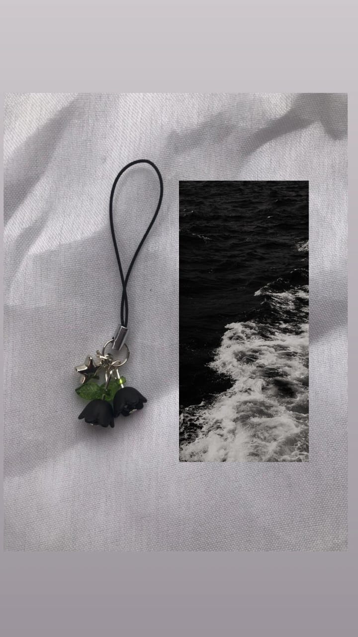 Black bellflower Phone Charms