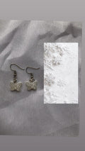 White Butterfly Earrings