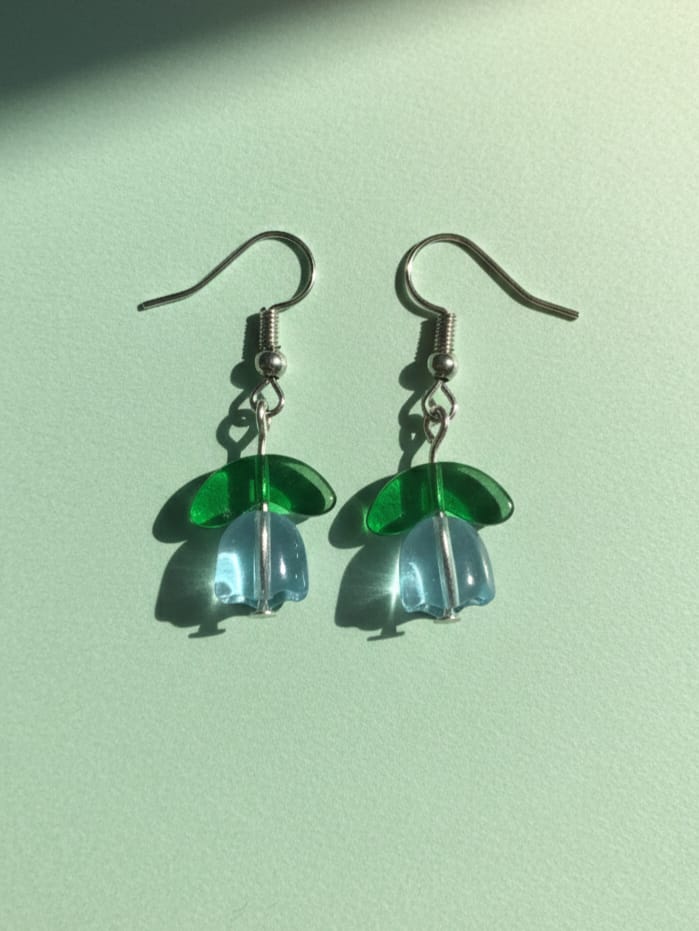 Blue Tulip Earrings