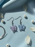 Bluish Purple Butterfly Earrings