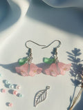 Pastel Pink Flowers Earrings