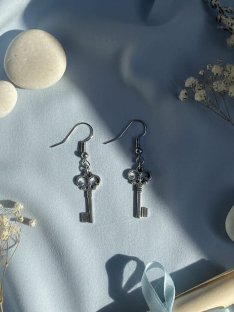 Key Charm Earrings