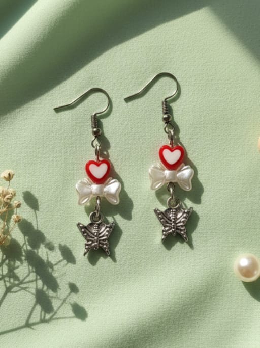 Bow Heart Butterfly Earrings