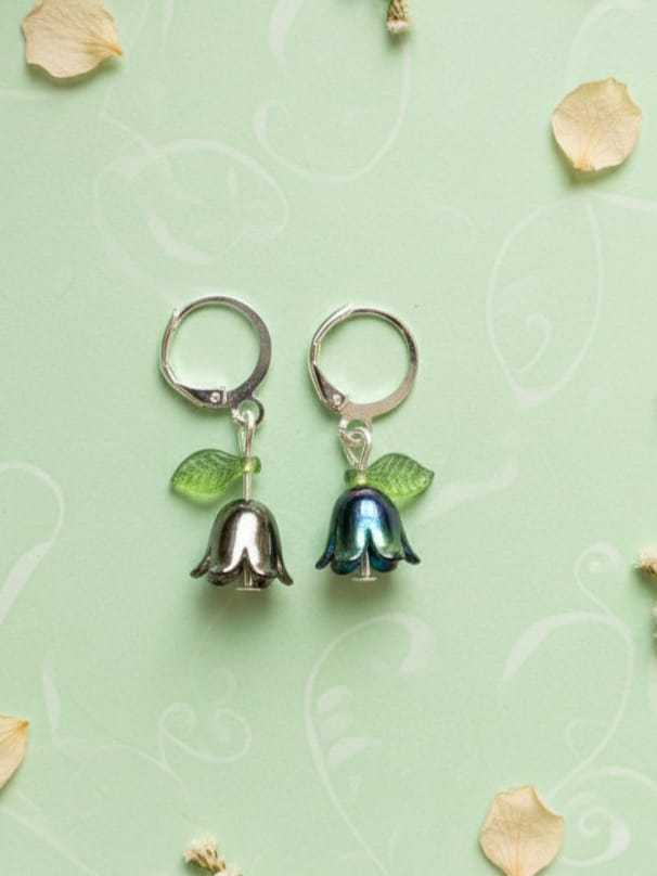 Black Tulip Earrings