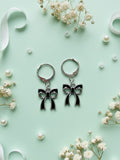 Black Bow Earrings