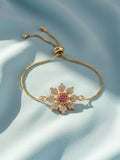 Adjustable Golden Flower Bracelet