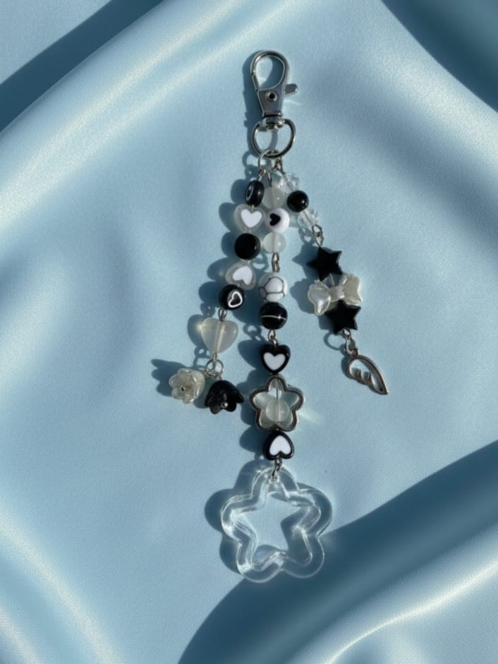 Black and White Keychain