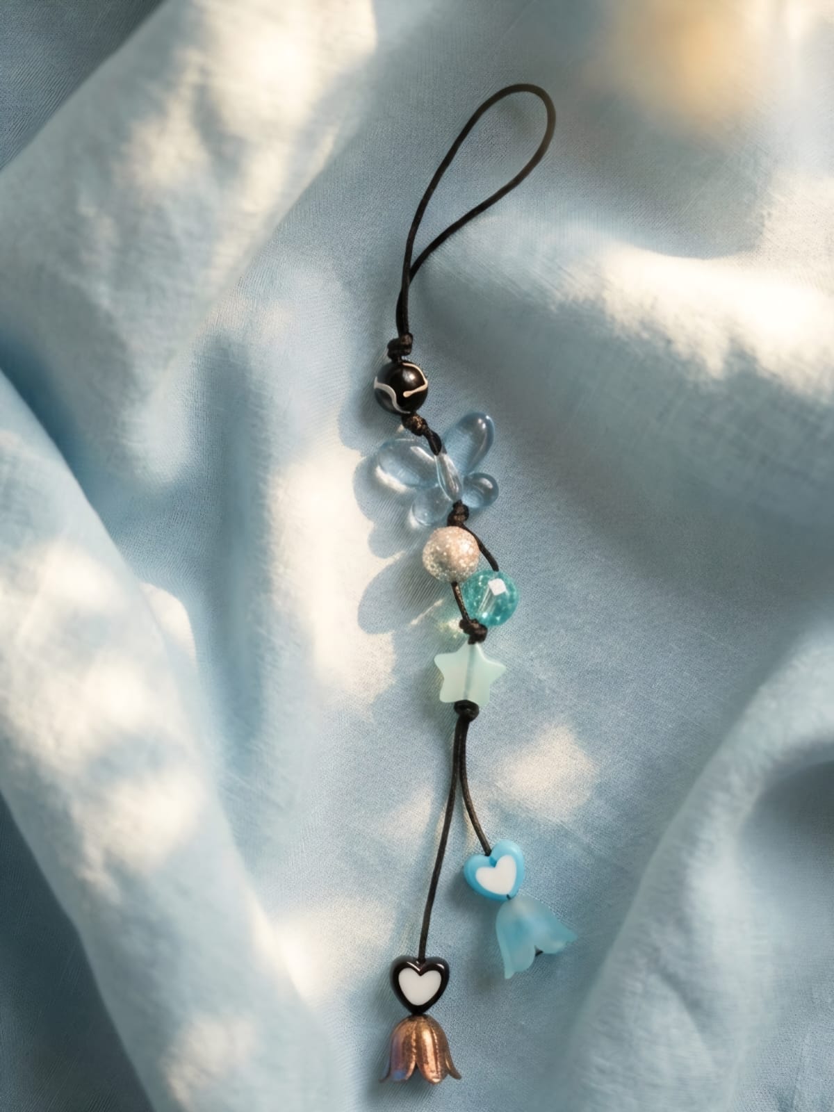 Black And Blue Phone Charm