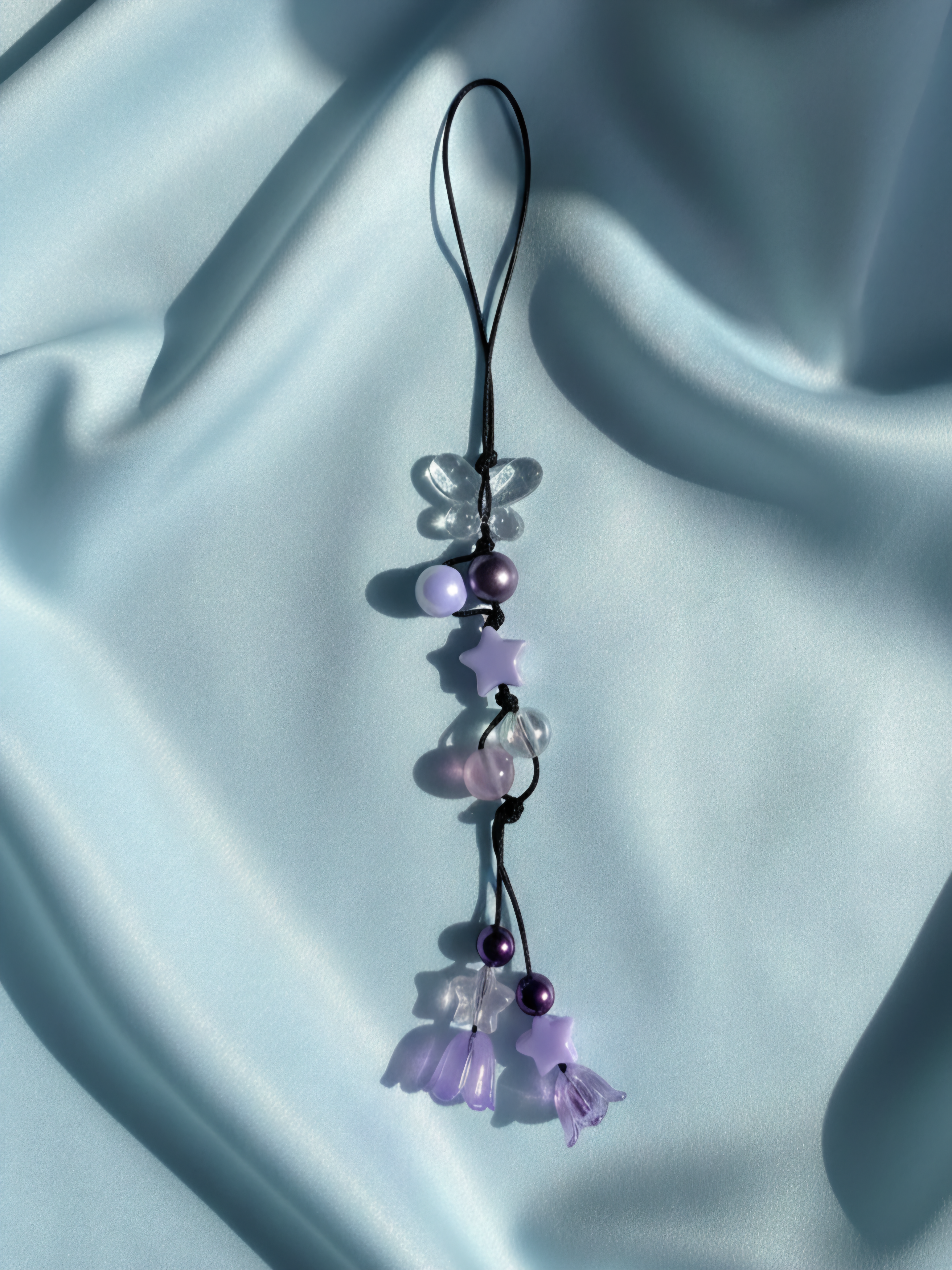 Purple Butterfly Phone Charm