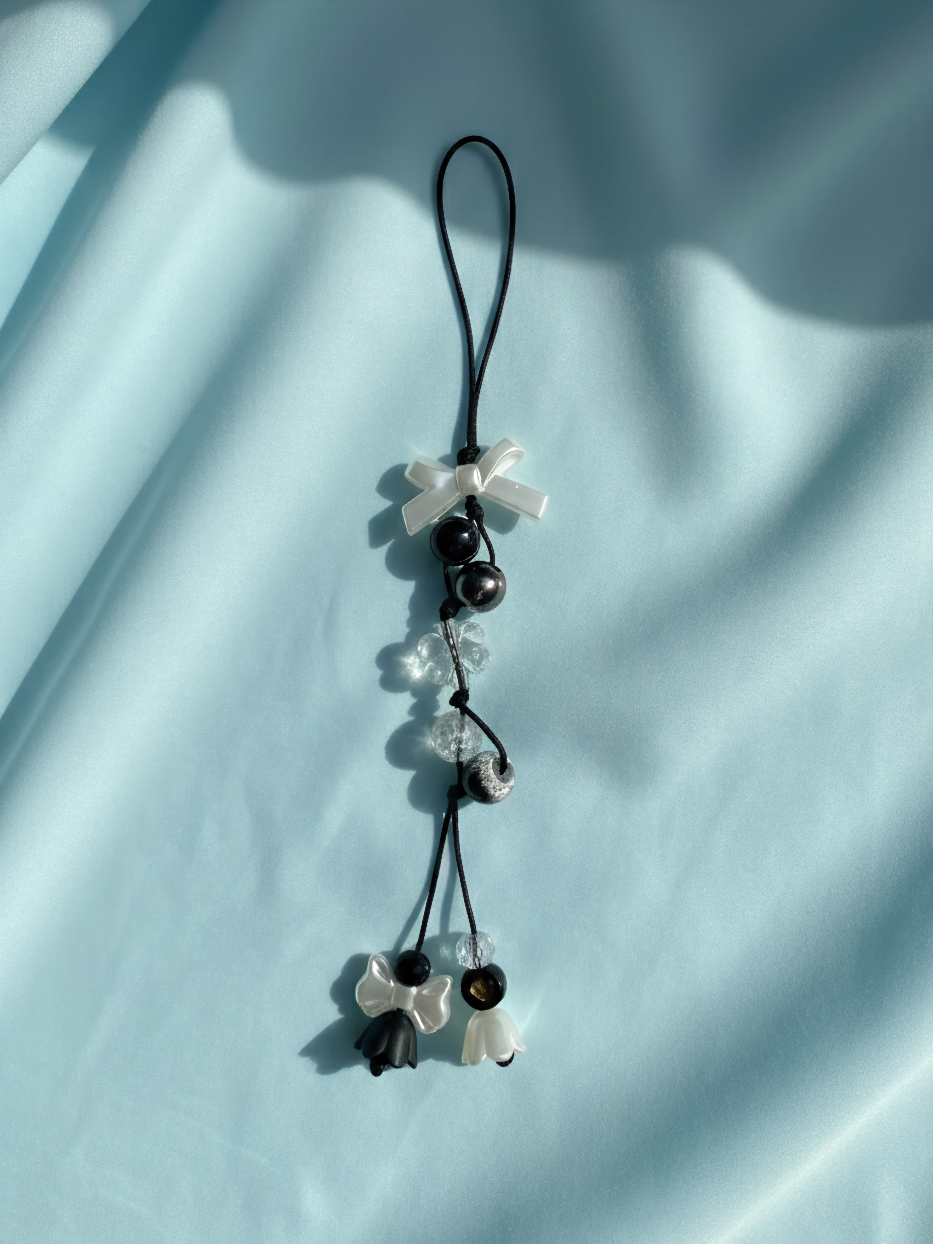 Black and White Phone Charm