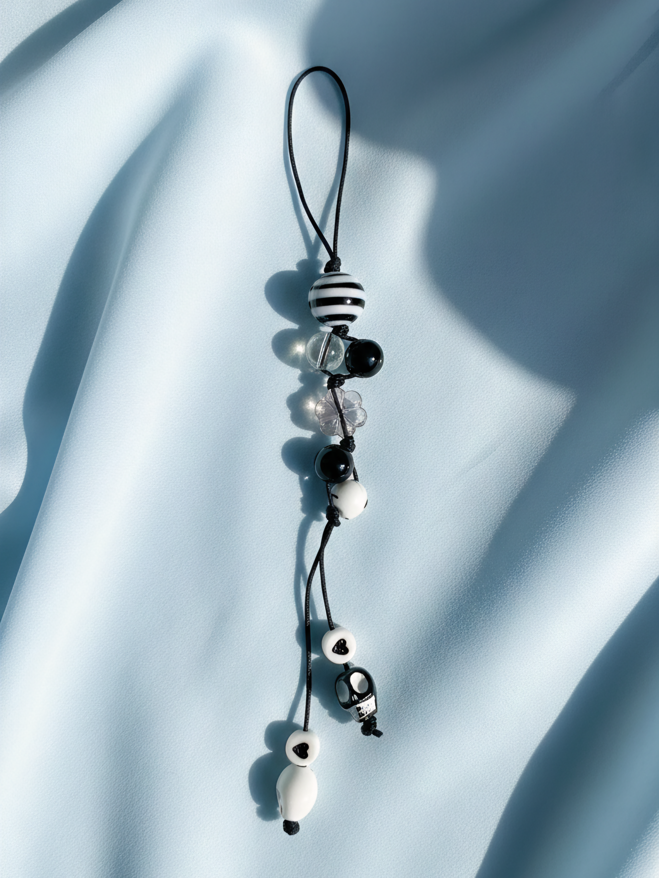 Black and White Phone Charm