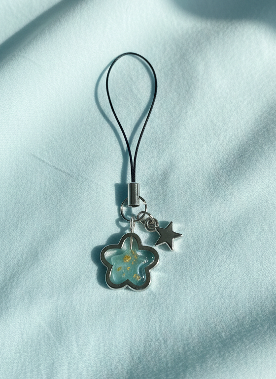 Blue Star Phone Charm