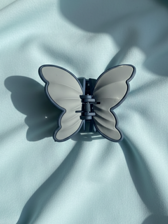 Greyish Zinc Butterfly Claw Clip