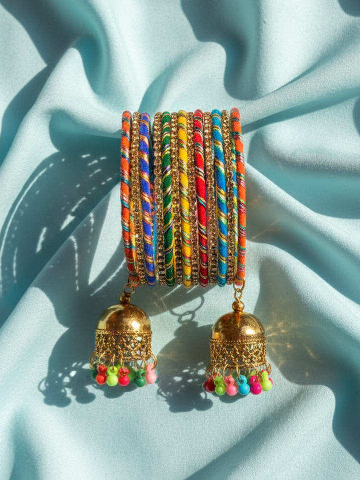 Multi Color Fancy Bangel Set