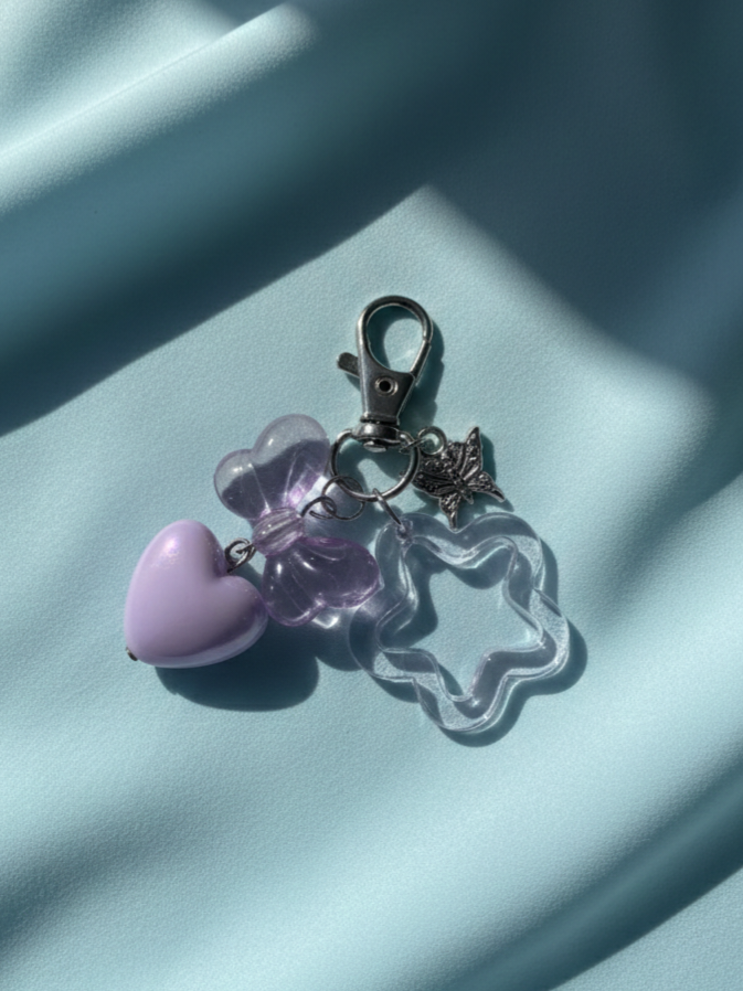 Purple heart Keychain