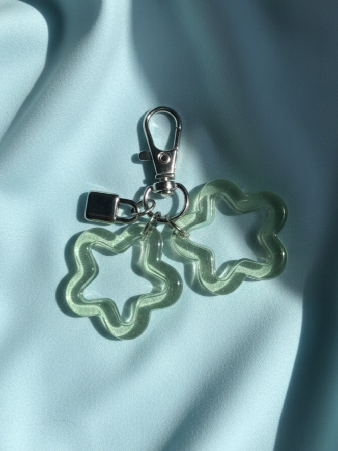 Green Stars Keychain