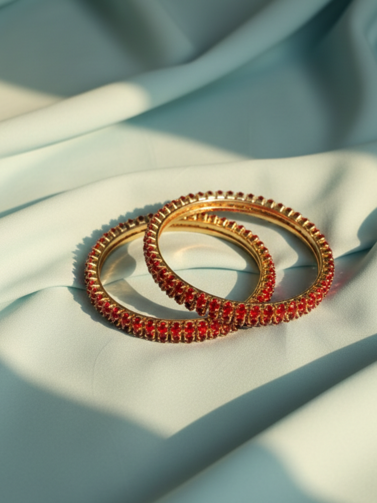 Pair of Maroon bangels Kara