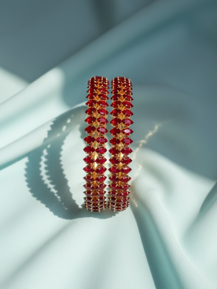 Pair of Maroon bangels Kara