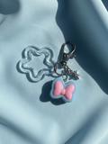 Blue Bow Star Keychain