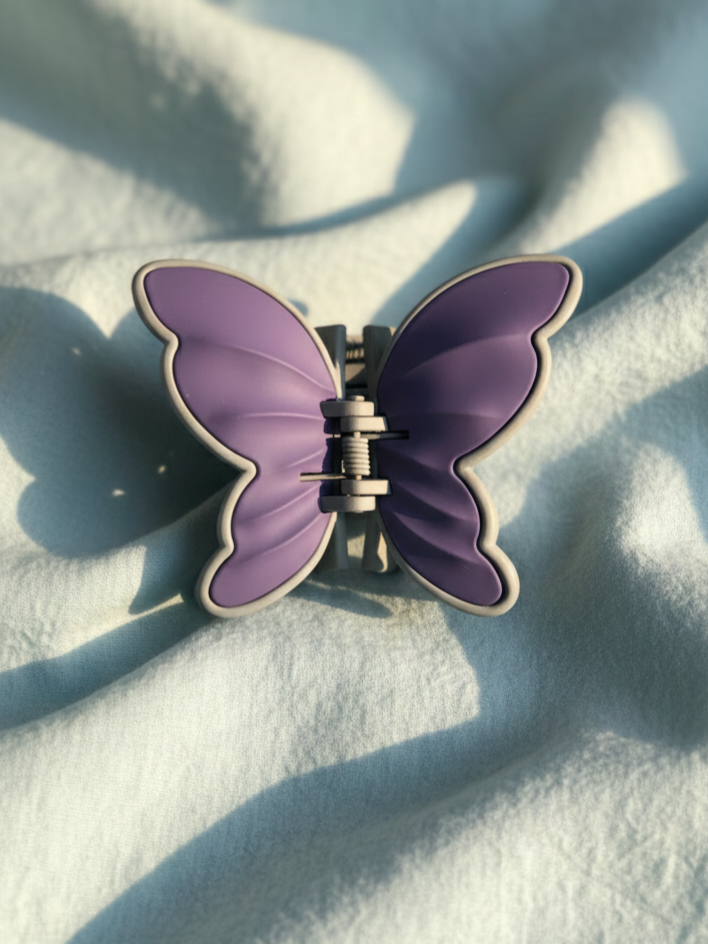 Purple Butterfly Claw Clip
