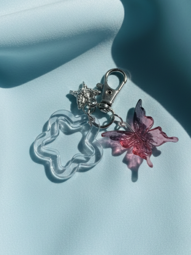 Red Butterfly Keychain