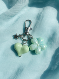 Green Flower Keychain